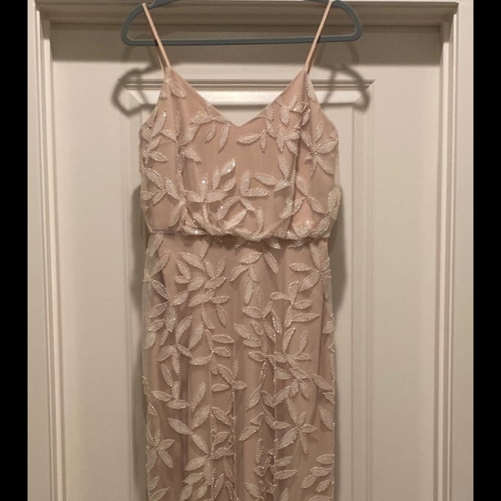 Wayf S ShopBop Beaded Gown Pink Nude Blush